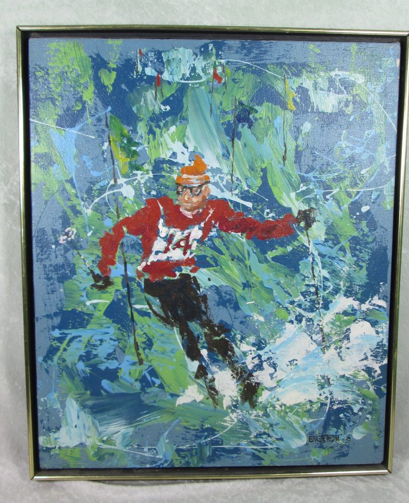Magnus Engstrom Painting Downhill Skier