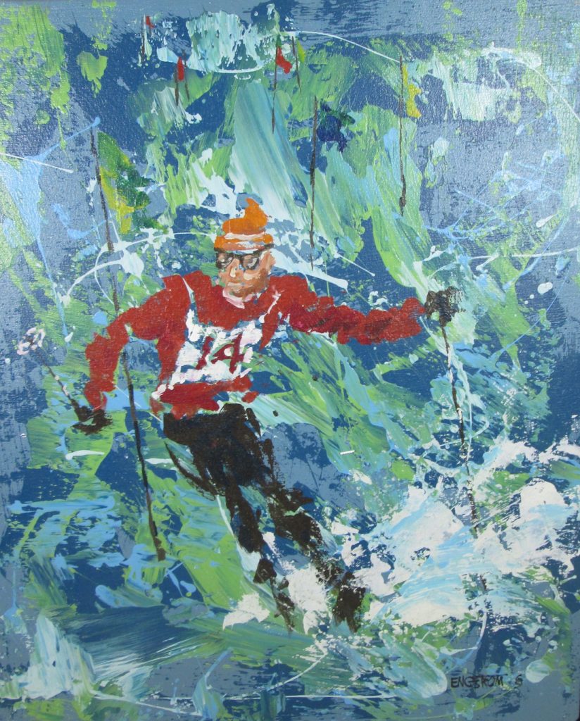 Magnus Engstrom Painting Downhill Skier