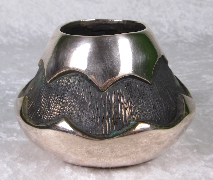 Fred Ortiz Pottery in Bronze Pot 
