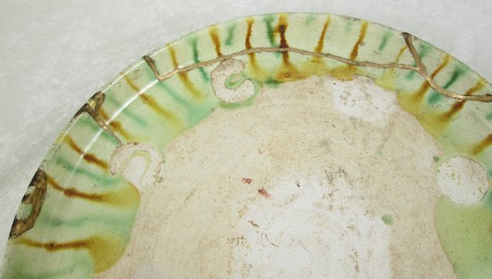 Tang Dynasty Chinese Kintsugi Gold Repair Dish