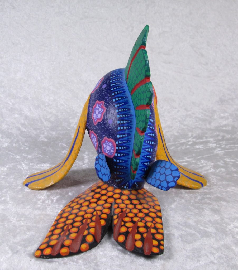 Zeny Fuentes and Reyna Painted Carved Wood Fish Figurine
