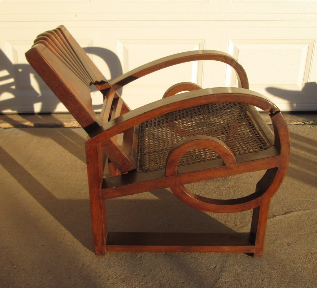 Art Deco Burma Chair; Indonesian Teak Chair