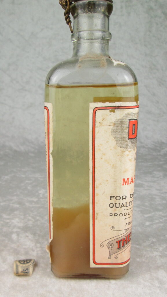 Antique The Clarke Fluid Co Embalming Fluid Bottle Degage Massage Solution