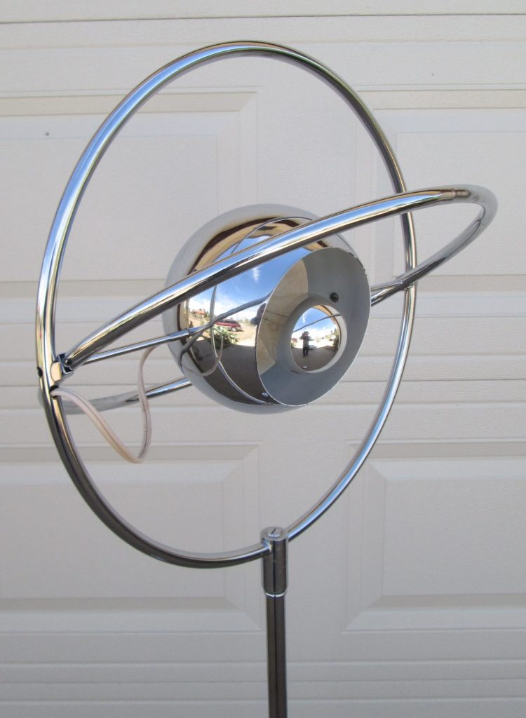 Art Deco Chrome Eyeball Floor Lamp