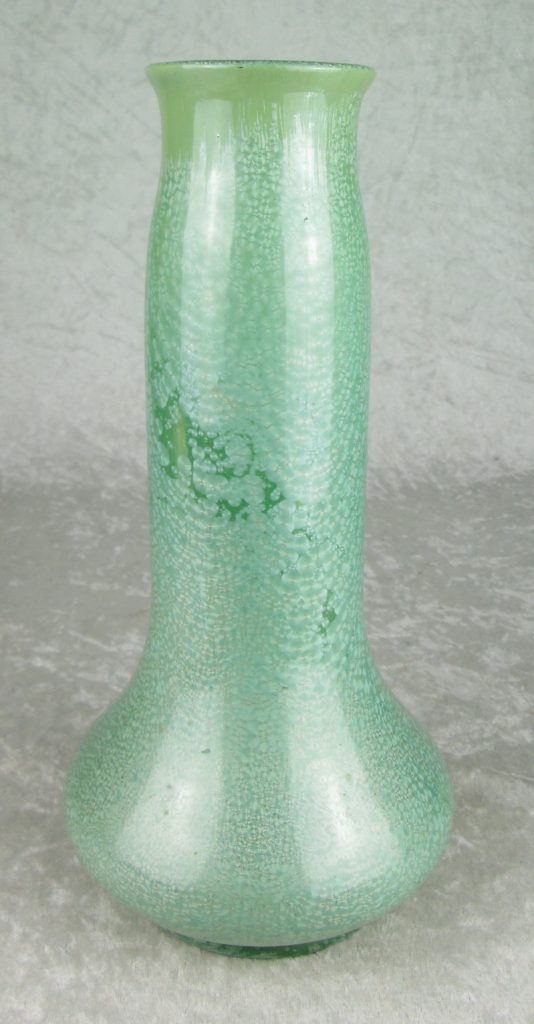 Sarreguemines France Pottery Vase Green Crystalline Glaze